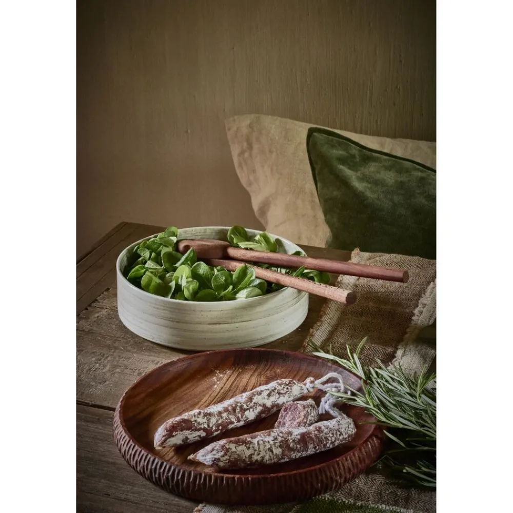 Pomax Saladiers / Plats À Servir-HOMMAGE - bol - bois d'acacia - DIA 25 x H 2,5 cm - noyer