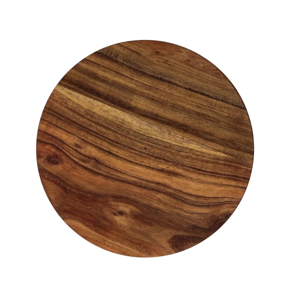 Pomax Saladiers / Plats À Servir-HOMMAGE - couvercle - bois d'acacia - DIA 21 x W 1,5 cm - noyer