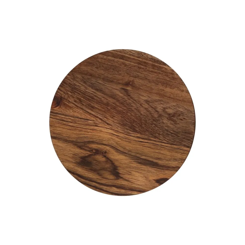 Pomax Saladiers / Plats À Servir-HOMMAGE - couvercle - bois d'acacia - DIA 17 x W 1,5 cm - noyer