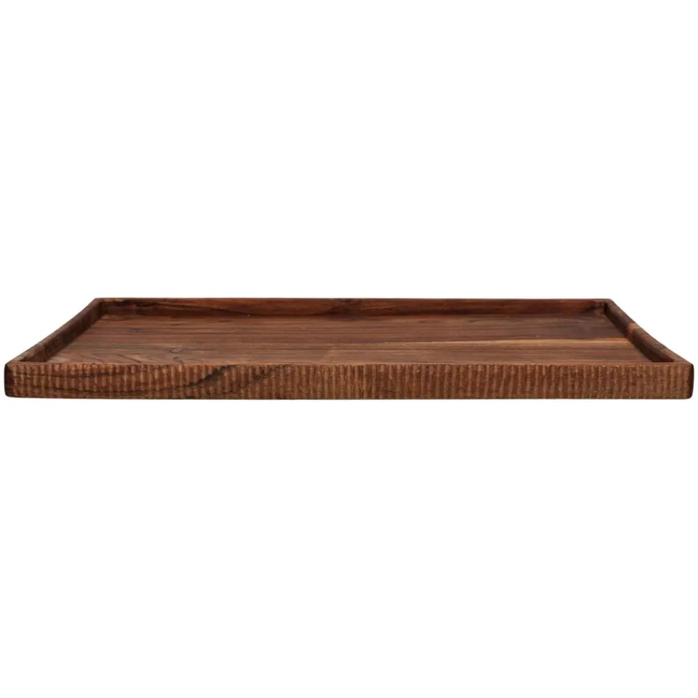 Pomax Plateaux-HOMMAGE - plateau - bois d'acacia - L 50 x W 38 x H 2,5 cm - noyer
