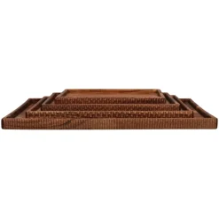 Pomax Plateaux-HOMMAGE - plateau - bois d'acacia - L 34 x W 26 x H 2,5 cm - noyer