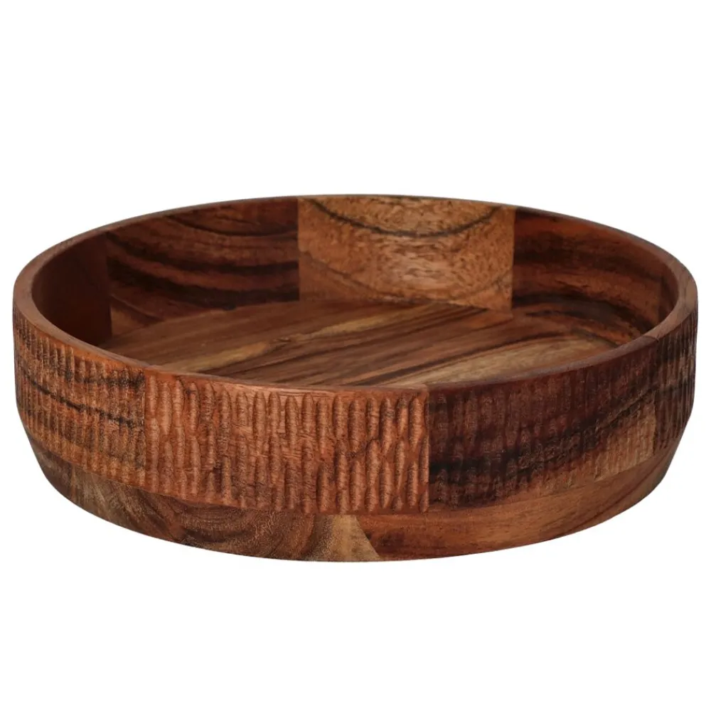 Pomax Saladiers / Plats À Servir-HOMMAGE - saladier - bois d'acacia - DIA 30 x H 8 cm - noyer