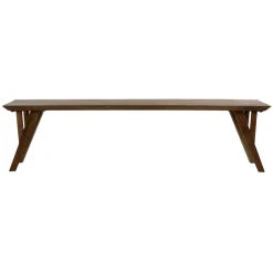 Pomax Bancs-HOPPER - banc - bois d'acacia - L 180 x W 40 x H 45 cm - noyer