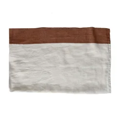 Pomax Linge De Table-INDIAN SUMMER - nappe - lin - L 250 x W 170 cm - rouille