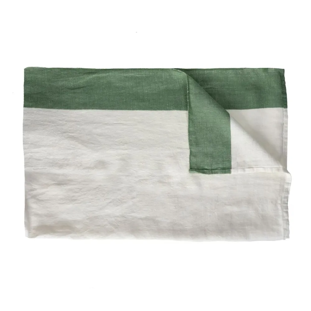 Pomax Linge De Table-INDIAN SUMMER - nappe - lin - L 250 x W 170 cm - vert