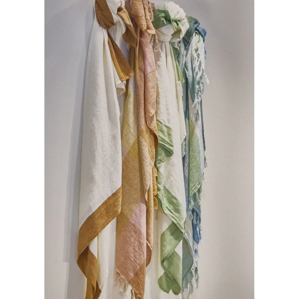 Pomax Linge De Table-INDIAN SUMMER - nappe - lin - L 350 x W 170 cm - rouille