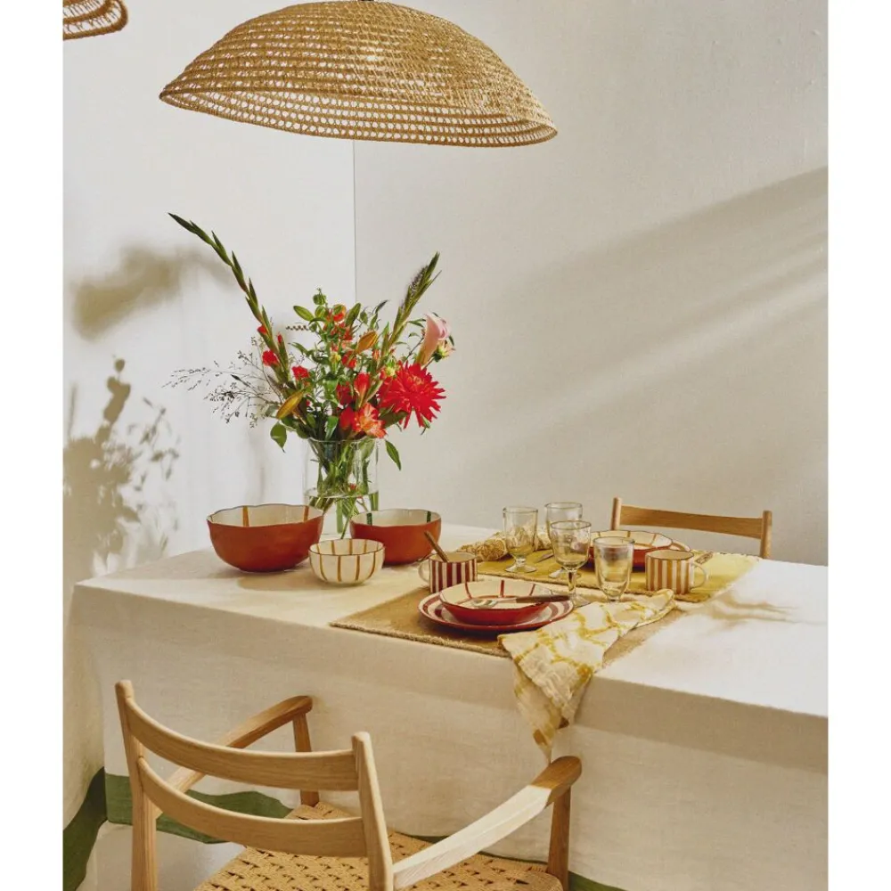 Pomax Linge De Table-INDIAN SUMMER - nappe - lin - L 250 x W 170 cm - vert