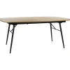 Pomax Tables-ITALO - table extensible - mdf / placage de bois / métal - L 180/230 x W 105 x H 76 cm - naturel