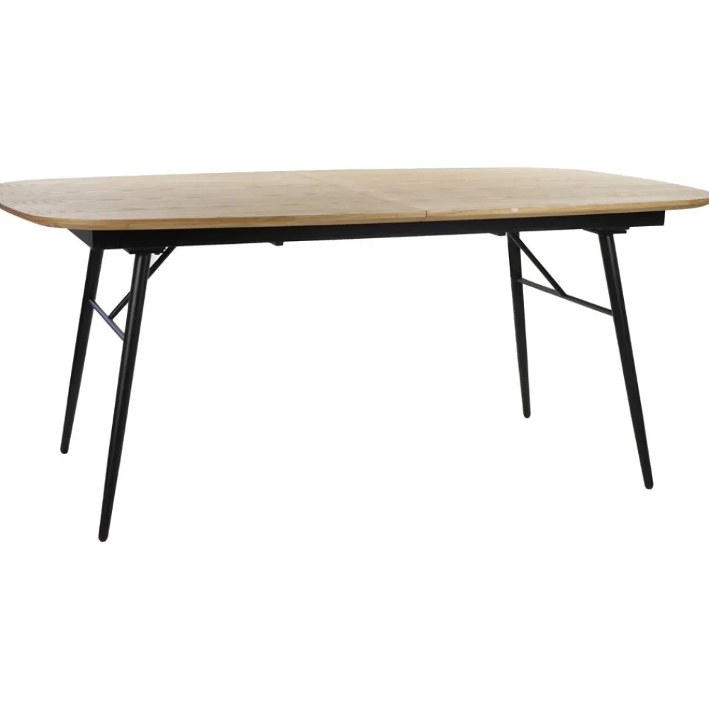 Pomax Tables-ITALO - table extensible - mdf / placage de bois / métal - L 180/230 x W 105 x H 76 cm - naturel
