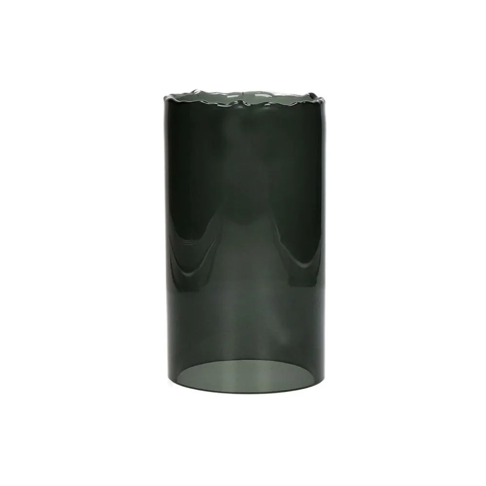 Pomax Photophores / T-lights-JAZZ - cylindre - verre - DIA 10 x H 18 cm - fumé