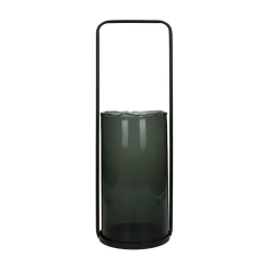 Pomax Photophores / T-lights-JAZZ - cylindre - verre - DIA 13 x H 24 cm - fumé