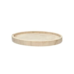 Pomax Chandeliers-JAZZ - dessous de bougie - bois de paulownia - DIA 28 x H 2,5 cm - naturel
