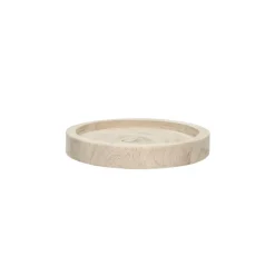 Pomax Chandeliers-JAZZ - dessous de bougie - bois de paulownia - DIA 16 x H 2,5 cm - naturel