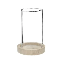 Pomax Chandeliers-JAZZ - dessous de bougie - bois de paulownia - DIA 13 x H 2,5 cm - naturel