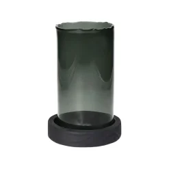 Pomax Chandeliers-JAZZ - dessous de bougie - bois de paulownia - DIA 13 x H 2,5 cm - noir