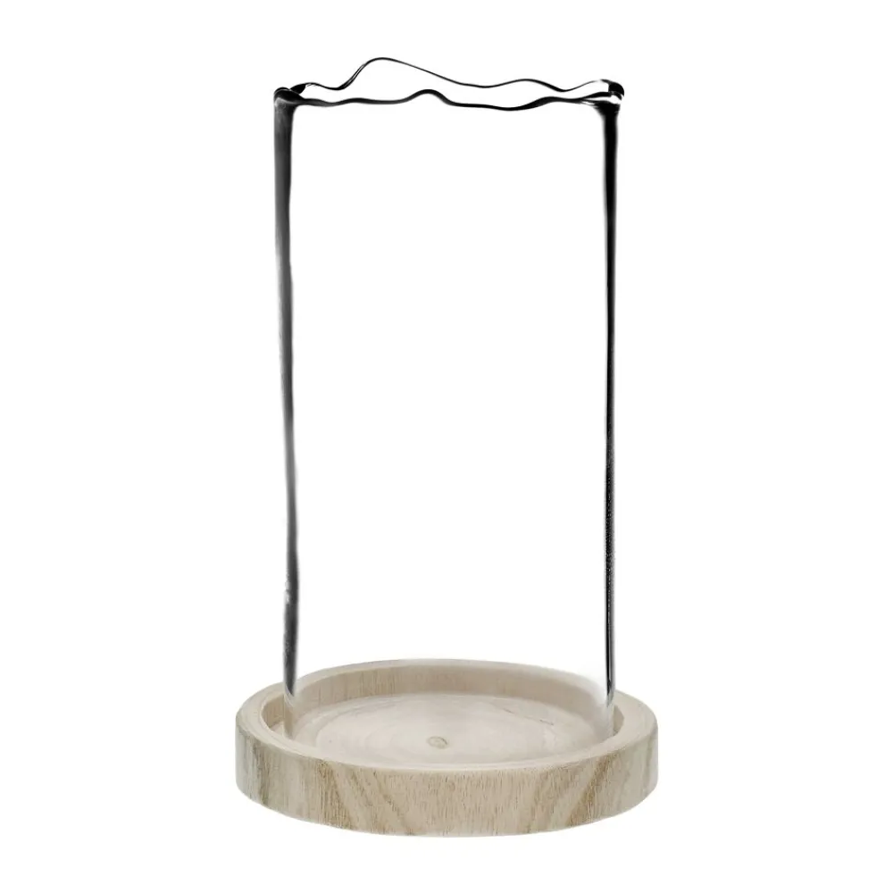 Pomax Chandeliers-JAZZ - dessous de bougie - bois de paulownia - DIA 16 x H 2,5 cm - naturel