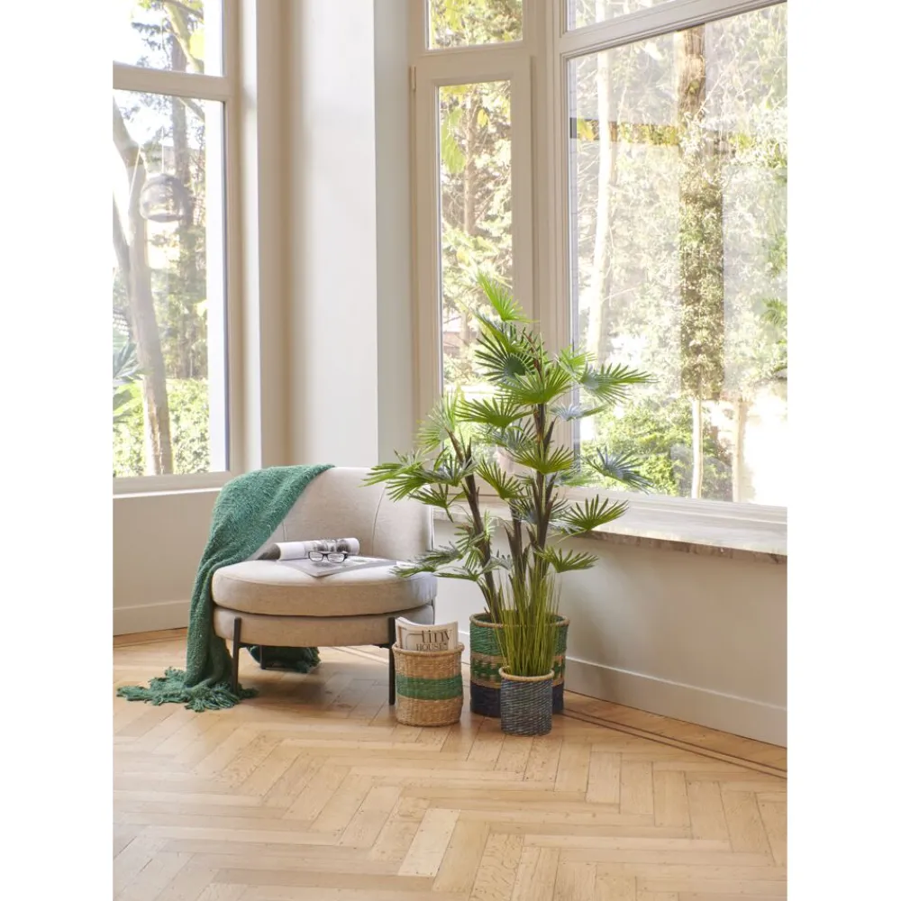 Pomax Plantes-JUNGLE FEVER - plante artificielle - synthétique / métal - H 130 cm - vert