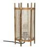 Pomax Lampes De Table-KASAI - lampe de table - lin / bambou - DIA 18,5 x H 36 cm - naturel