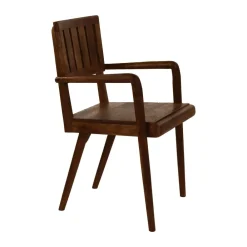 Pomax Chaises-KATO - chaise - bois de mangier - L 54 x W 48 x H 89 cm - noyer
