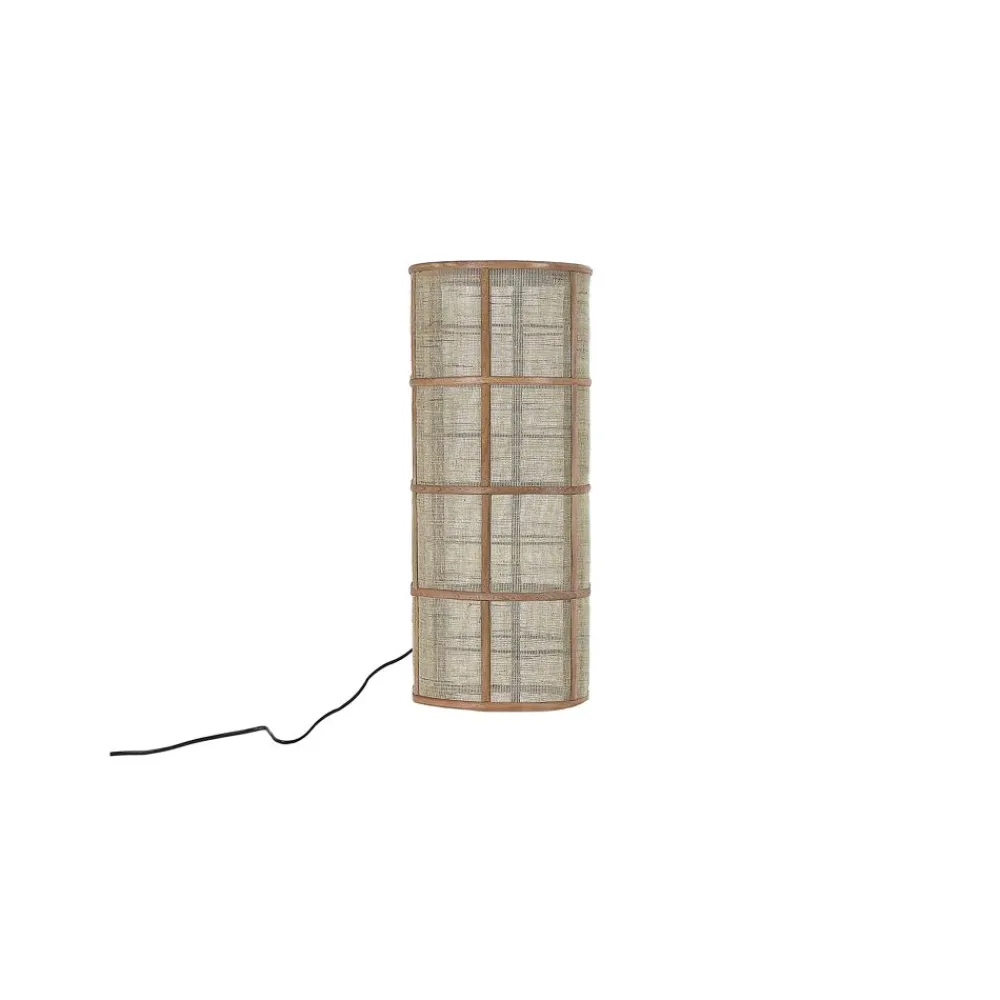 Pomax Lampadaires-KHONG - lampadaire - bambou / lin - DIA 25 x H 60 cm - naturel