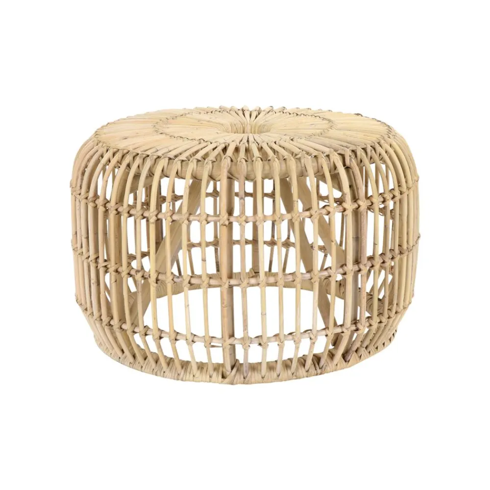 Pomax Tables Basses | Tables-KIM - table basse - rotin - DIA 60 x H 37 cm - naturel
