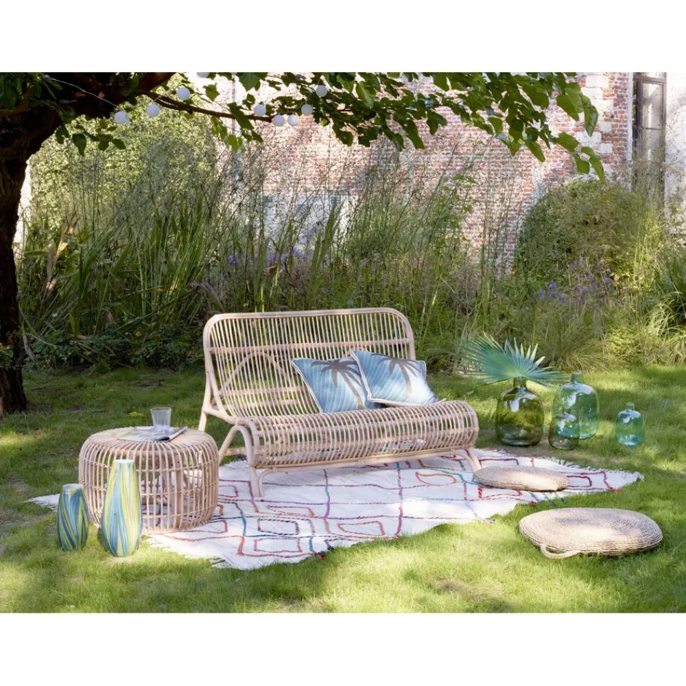 Pomax Tables Basses | Tables-KIM - table basse - rotin - DIA 60 x H 37 cm - naturel