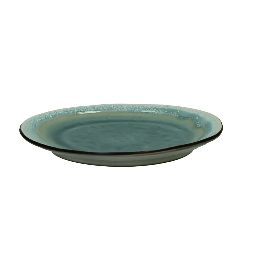 Pomax Vaisselle-KIMO - assiette à dessert - grès - DIA 21 x H 2 cm - aqua