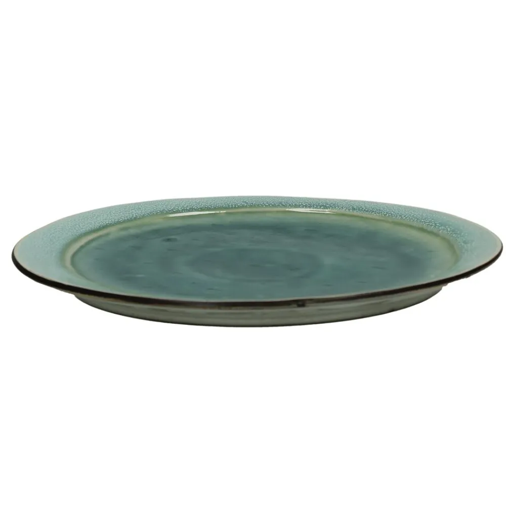 Pomax Vaisselle-KIMO - assiette plate - grès - DIA 27 x H 2 cm - aqua
