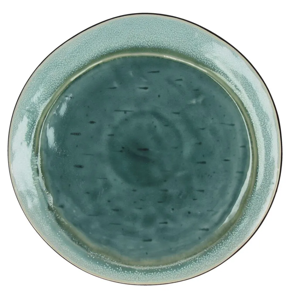 Pomax Vaisselle-KIMO - assiette plate - grès - DIA 27 x H 2 cm - aqua
