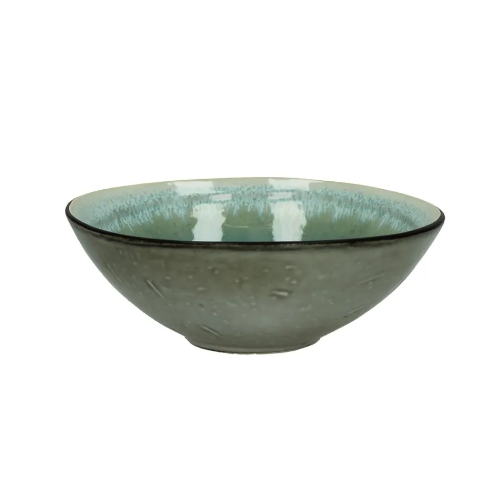 Pomax Vaisselle-KIMO - bol à soupe - grès - DIA 17 x H 7 cm - aqua