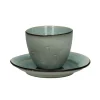 Pomax Vaisselle-KIMO - tasse & soucoupe - grès - DIA 15 x H 8 cm - aqua