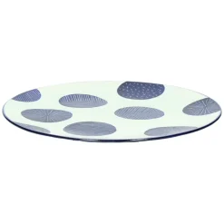 Pomax Vaisselle-KIMONO - assiette plat - céramique - bleu marine - DIA 28,3cm