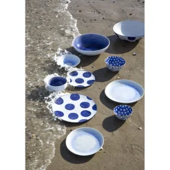 Pomax Vaisselle-KIMONO - assiette plat - céramique - bleu marine - DIA 28,3cm