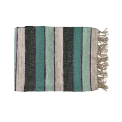 Pomax Plaids-KRETA - plaid - lin / viscose - L 150 x W 140 cm - mix de couleurs