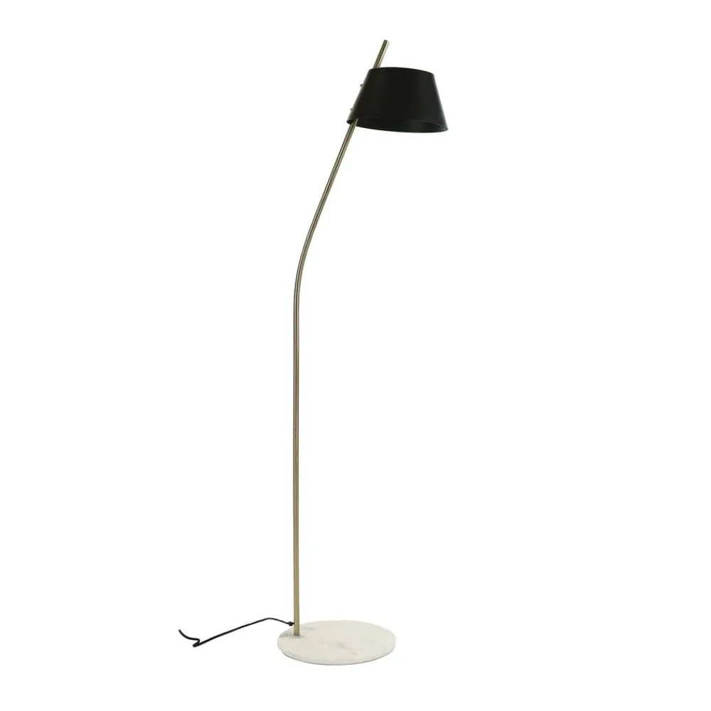 Pomax Lampadaires-KUKUI - lampadaire - métal / marbre - L 26 x W 42 x H 150 cm - noir