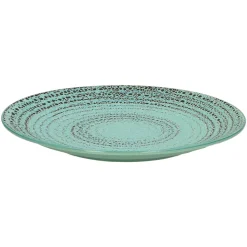 Pomax Vaisselle-KUSAMA - assiette plate - porcelaine - DIA 26,5 cm - aqua