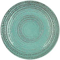 Pomax Vaisselle-KUSAMA - assiette plate - porcelaine - DIA 26,5 cm - aqua