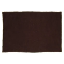 Pomax Linge De Table-LA FÊTE - set/4 chemins de table - lin / coton - L 48 x W 33 cm - brun