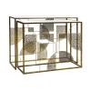 Pomax Consoles-LACE - set/2 meubles console - métal / verre - or