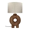 Pomax Lampes De Table-LAMPEDUSA - lampe de table - bois de mangier - DIA 38 x H 65 cm - brun
