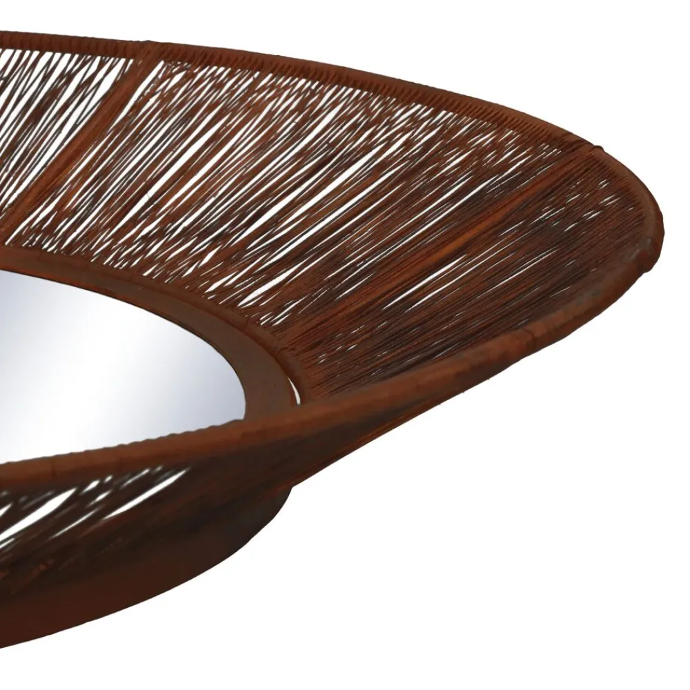 Pomax Miroirs-LARA - miroir - métal - DIA 60 cm - rouille