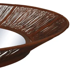 Pomax Miroirs-LARA - miroir - métal - DIA 80 cm - rouille