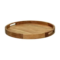 Pomax Concepts Modulaires-LAUREL - dessus de table / plateau - bois d'acacia - DIA 45 x H 4 cm - naturel