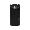 Pomax Bougies Led | Bougies-LED CANDLE - bougie led avec minuterie - synthétique - DIA 7 x H 14 cm - noir
