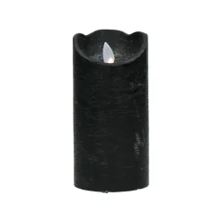 Pomax Bougies Led | Bougies-LED CANDLE - bougie led avec minuterie - synthétique - DIA 7 x H 14 cm - noir