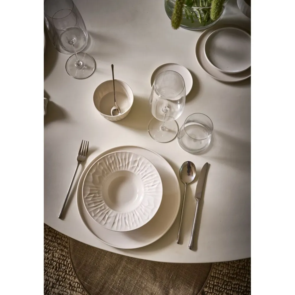 Pomax Vaisselle-LEGGERO - assiette à pain - porcelaine - DIA 15 x H 1,8 cm - blanc