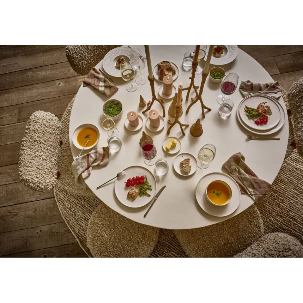 Pomax Vaisselle-LEGGERO - assiette à pain - porcelaine - DIA 15 x H 1,8 cm - blanc