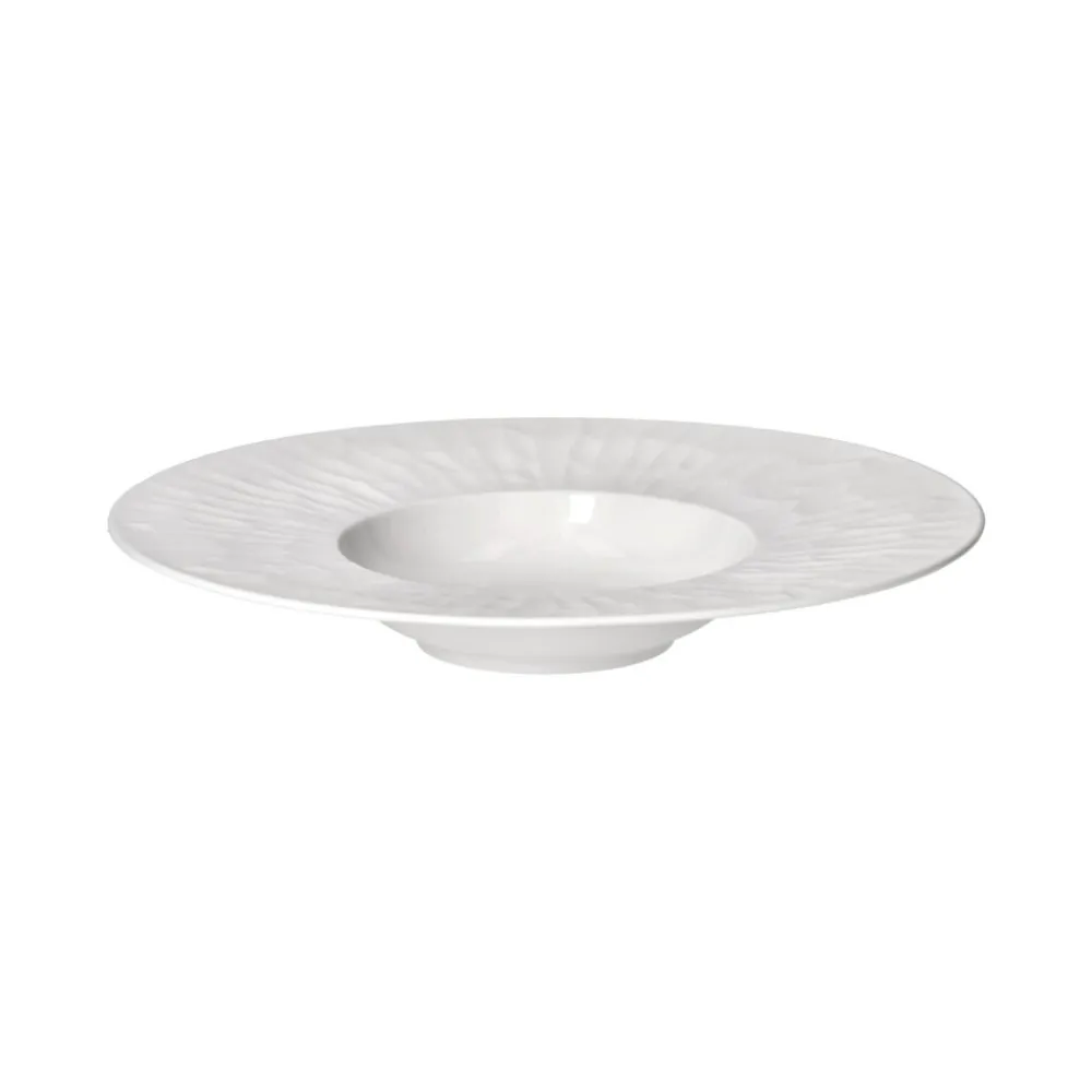 Pomax Vaisselle-LEGGERO - assiette creuse - porcelaine - DIA 28 x H 4,8 cm - blanc