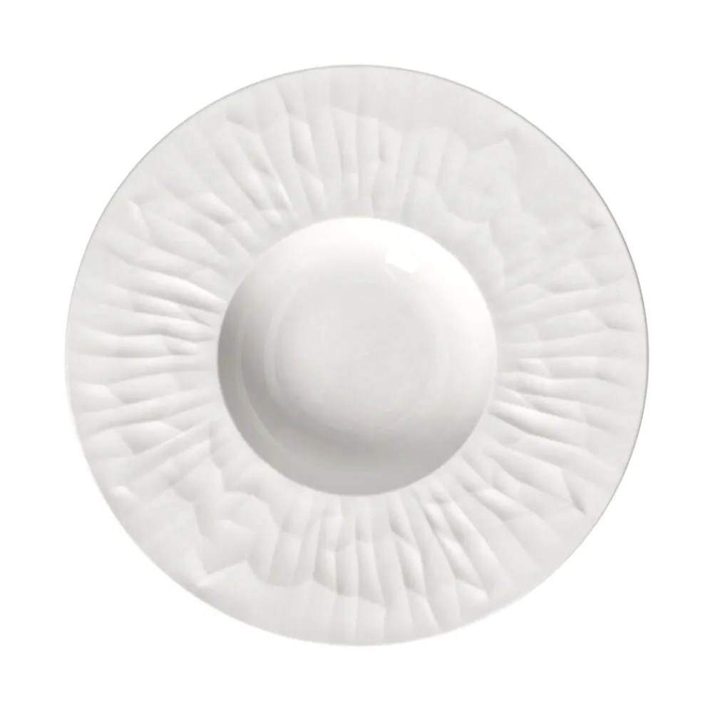 Pomax Vaisselle-LEGGERO - assiette creuse - porcelaine - DIA 28 x H 4,8 cm - blanc