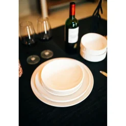 Pomax Vaisselle-LEGGERO - assiette dessert - porcelaine - DIA 19 x H 2 cm - blanc